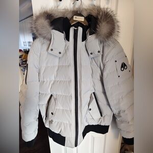 Moose Knuckles Men's Scotchtown Bomber Jacket with Fur Hood